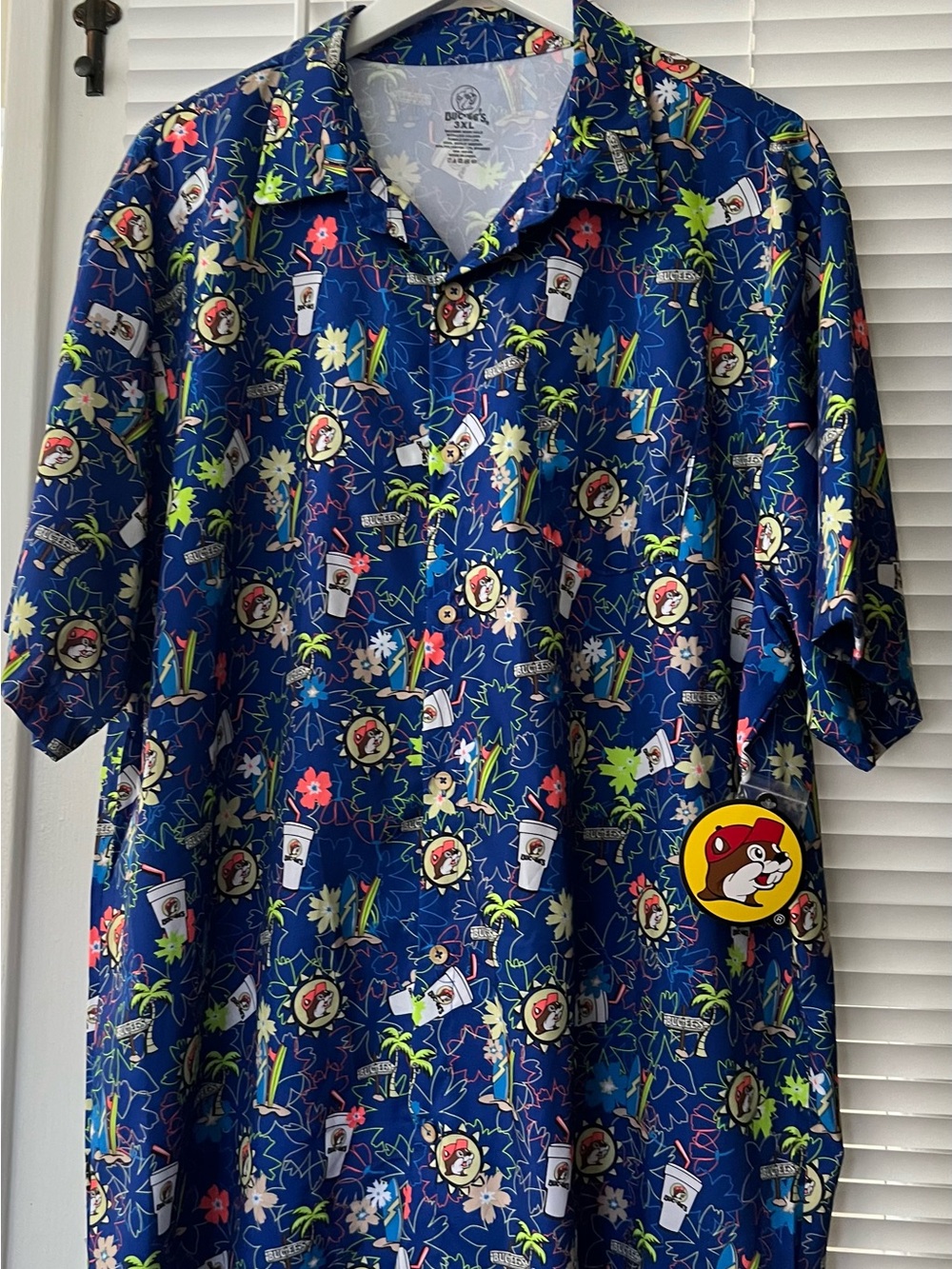 BUC-EE’S Blue Tropical Hawaiian Camp Shirt Men’s 3XL